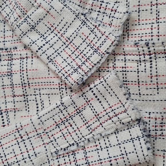 NWOT Banana Republic Collarless Tweed Blazer Jacket - Picture 8 of 11